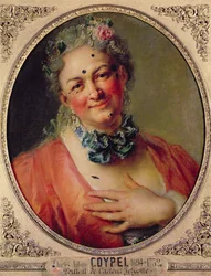 Portret van de Zanger Pierre de Jelyotte (1713-97) in Vrouwelijke Kleding, c.1745